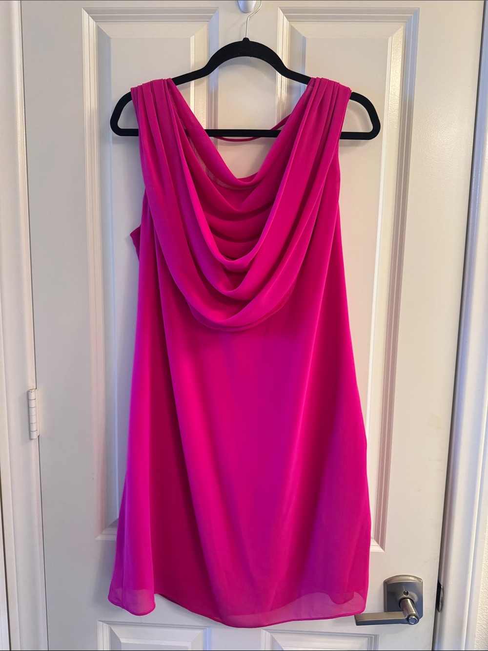 Vince Camuto Fuchsia Pink Backless Cowl-Back Dress